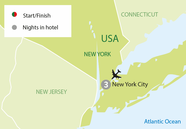 New York City tour map
