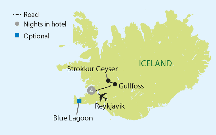 ICELANDIC SPLENDOURS tour map