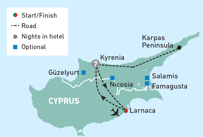 Christmas In Northern Cyprus 2021 tour map