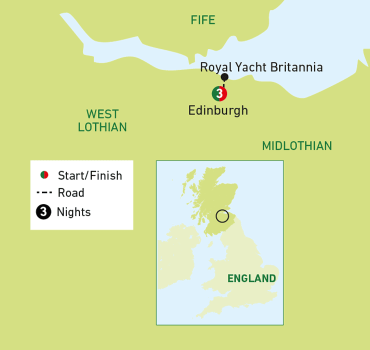 Edinburgh Short Break tour map