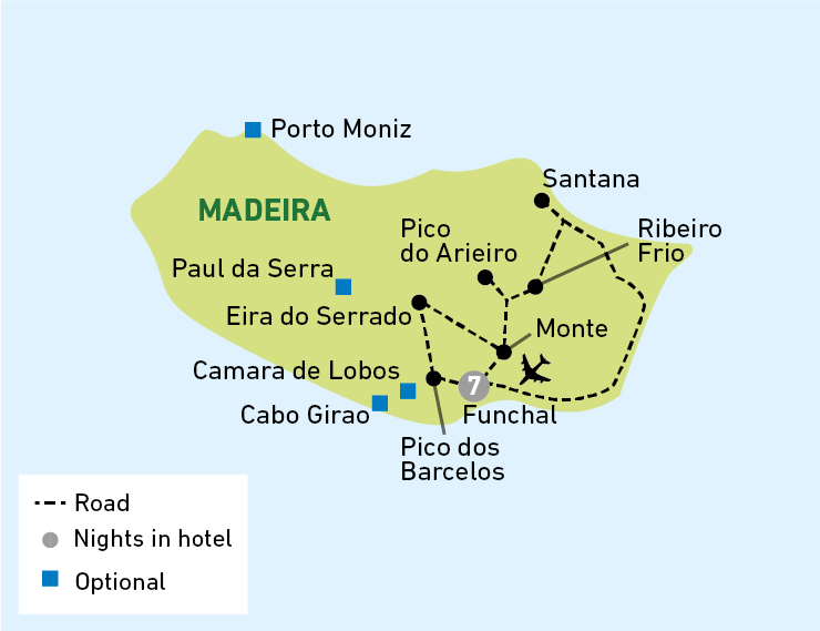 Madeira The Pearl Of The Atlantic 2023 tour map
