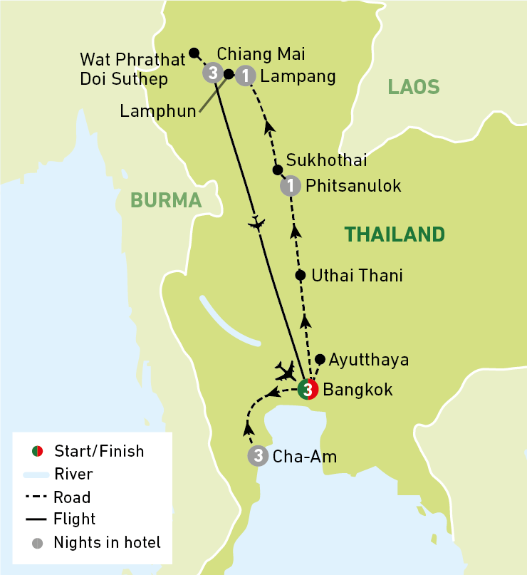 thailand tour maps